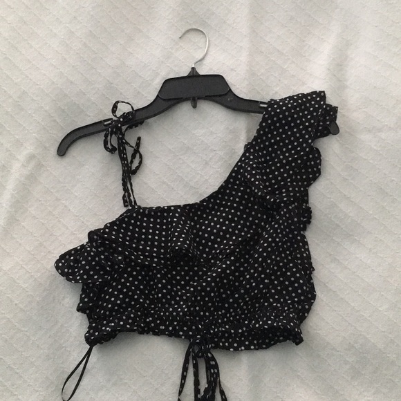 LF STORES- Polka Dot Crop Top - Picture 1 of 3